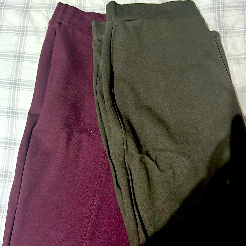 Two leggings thick material never used size 32 S to M